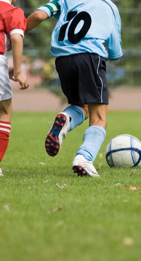 Meister des Fußball Dribblings in Aktion
