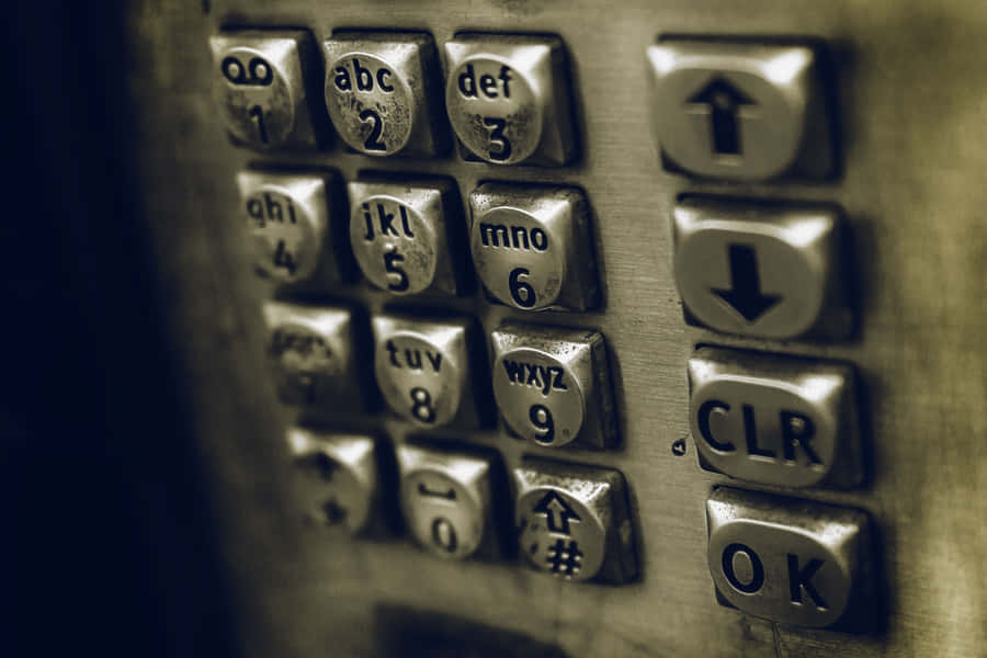 Teclado de Telefone Vintage em Tom Sépia