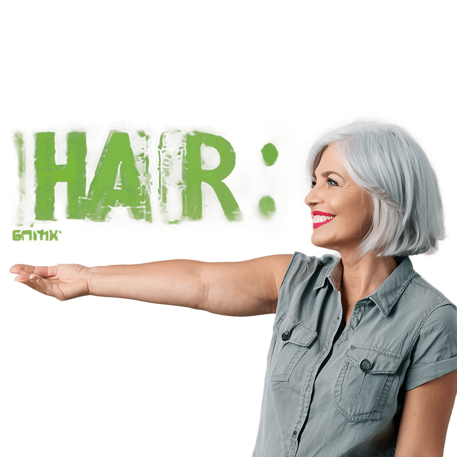 Playful Grey Hair PNG wit62