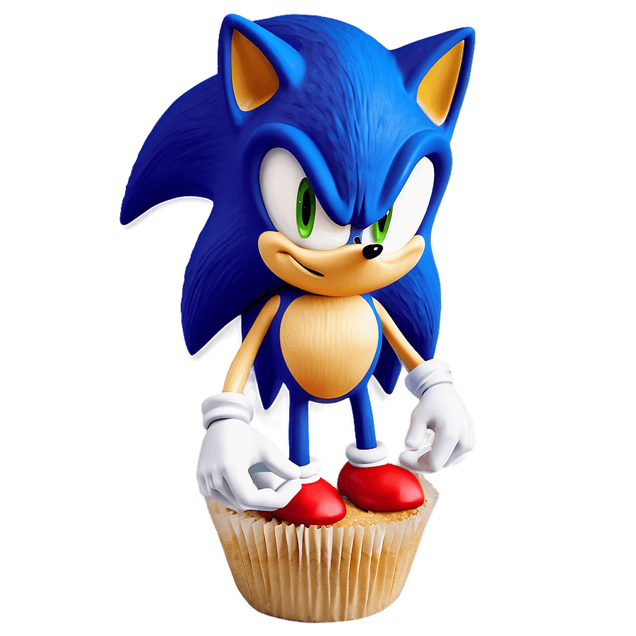 Sonic Birthday Cupcake Toppers PNG hfs