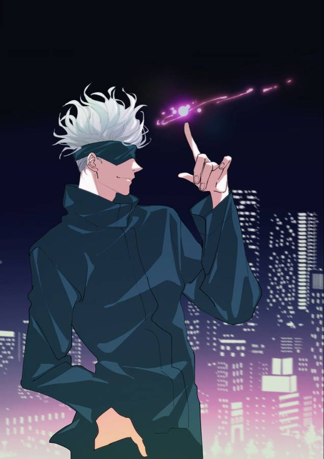 Download Jujutsu Kaisen 4k Blindfolded Satoru Wallpaper | Wallpapers.com