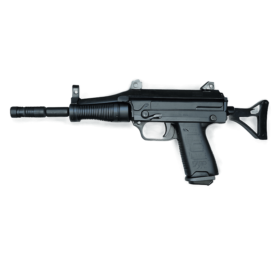 Uzi with Magazine Attached PNG 05242024