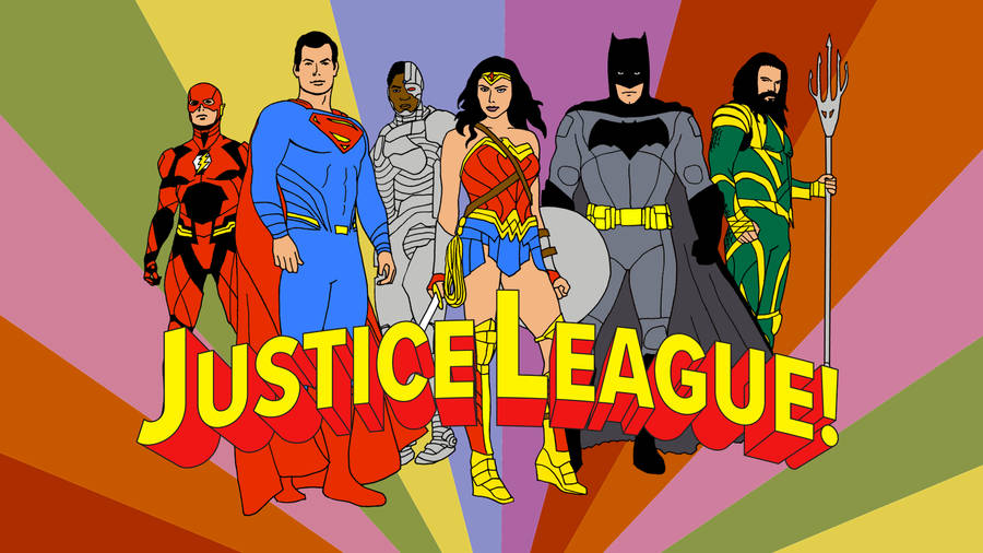 Download Justice League Cartoon Drawing Wallpaper Wallpapers Com