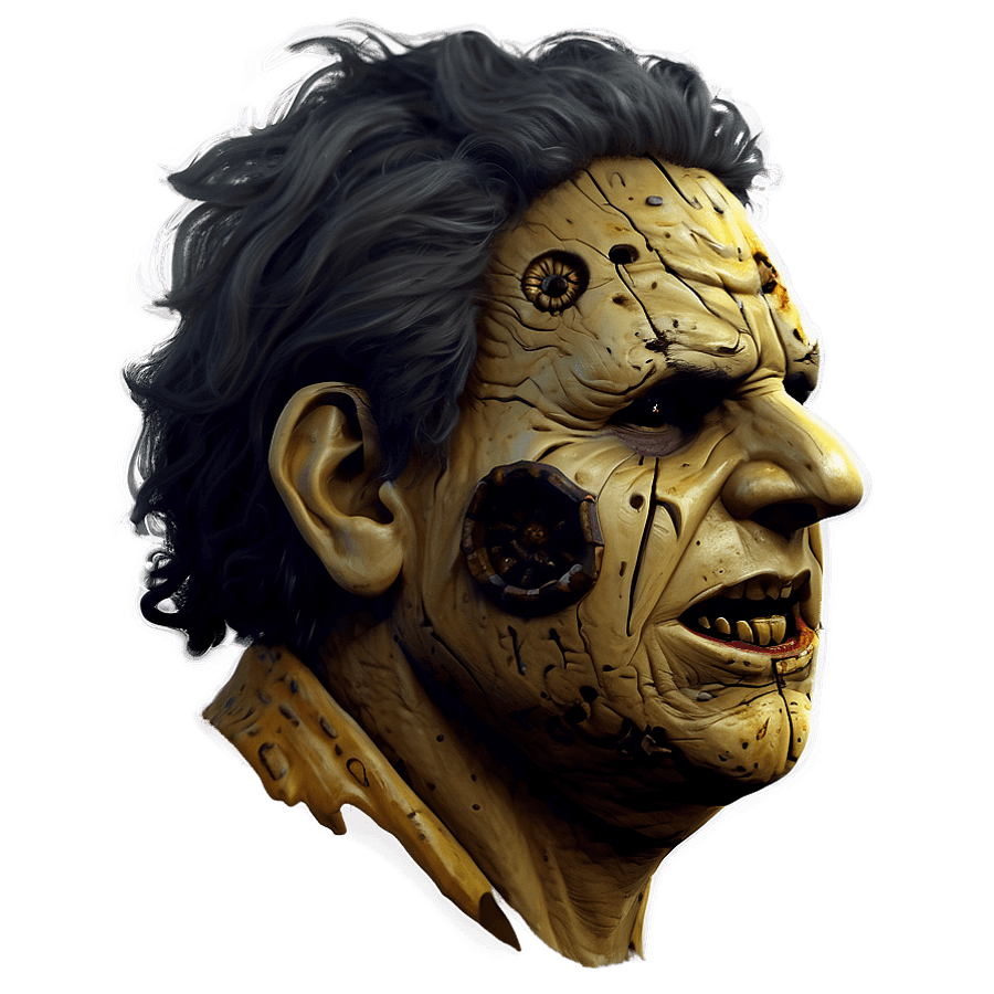Creepy Leatherface Illustration PNG lur