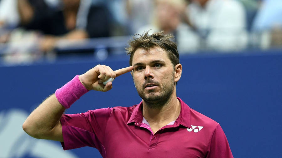 Stan Wawrinka One Finger On Head