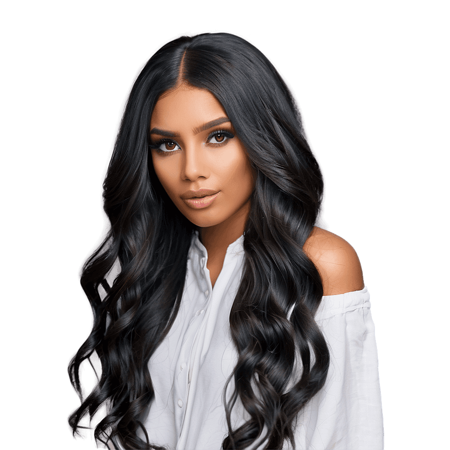 Baddie Hair Waves PNG pxm