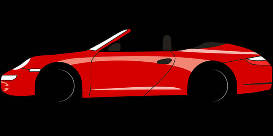 Red Sports Car Vector Illustration