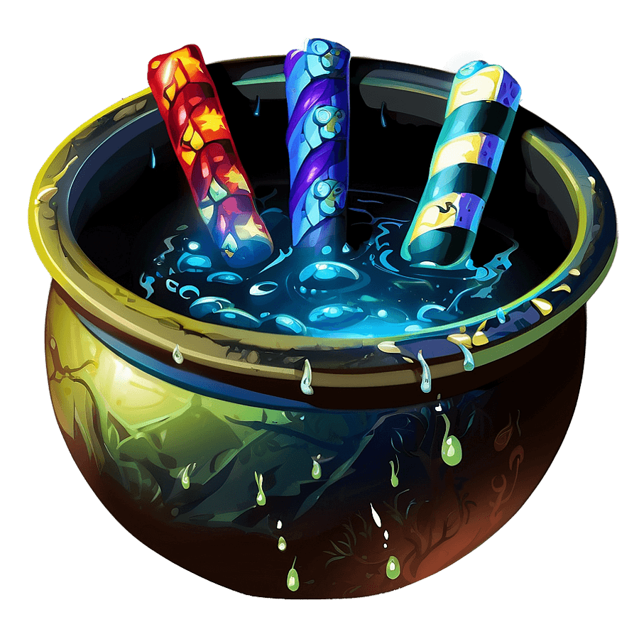 Witch Cauldron at Night PNG mrt