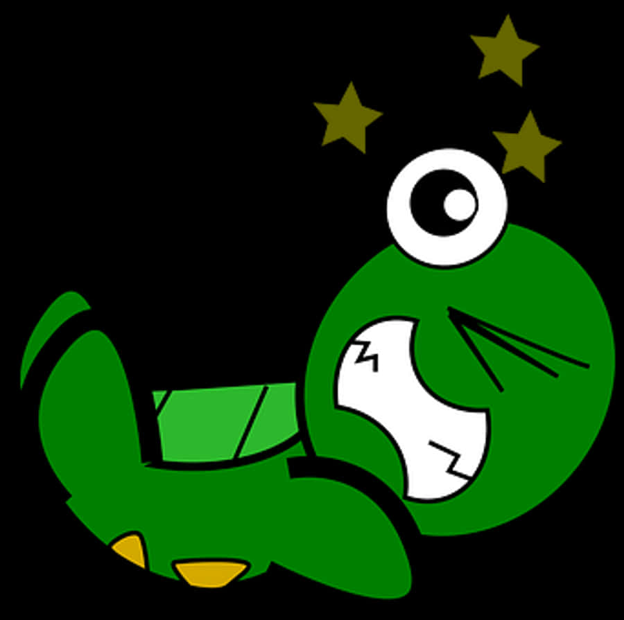 Dizzy Cartoon Turtle