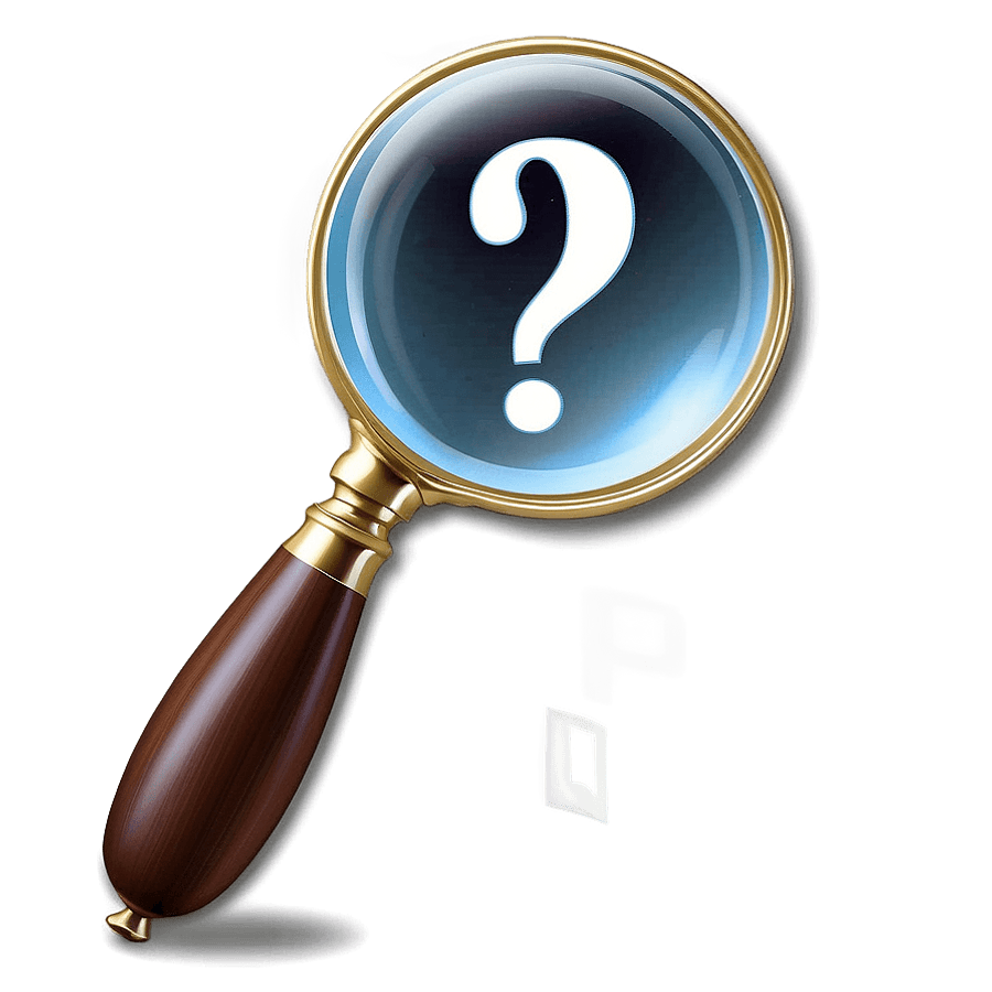 Question Mark with Magnifying Glass PNG urn80