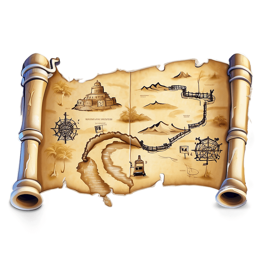 Gold Hunters Treasure Map PNG vpo69