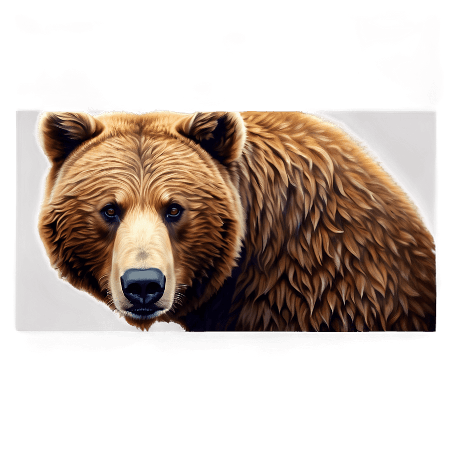 Brown Bear Face Design PNG 06292024