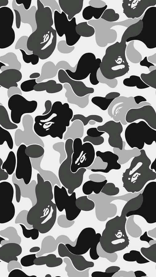 Padrão de Camuflagem Bape Motivo de Tubarão