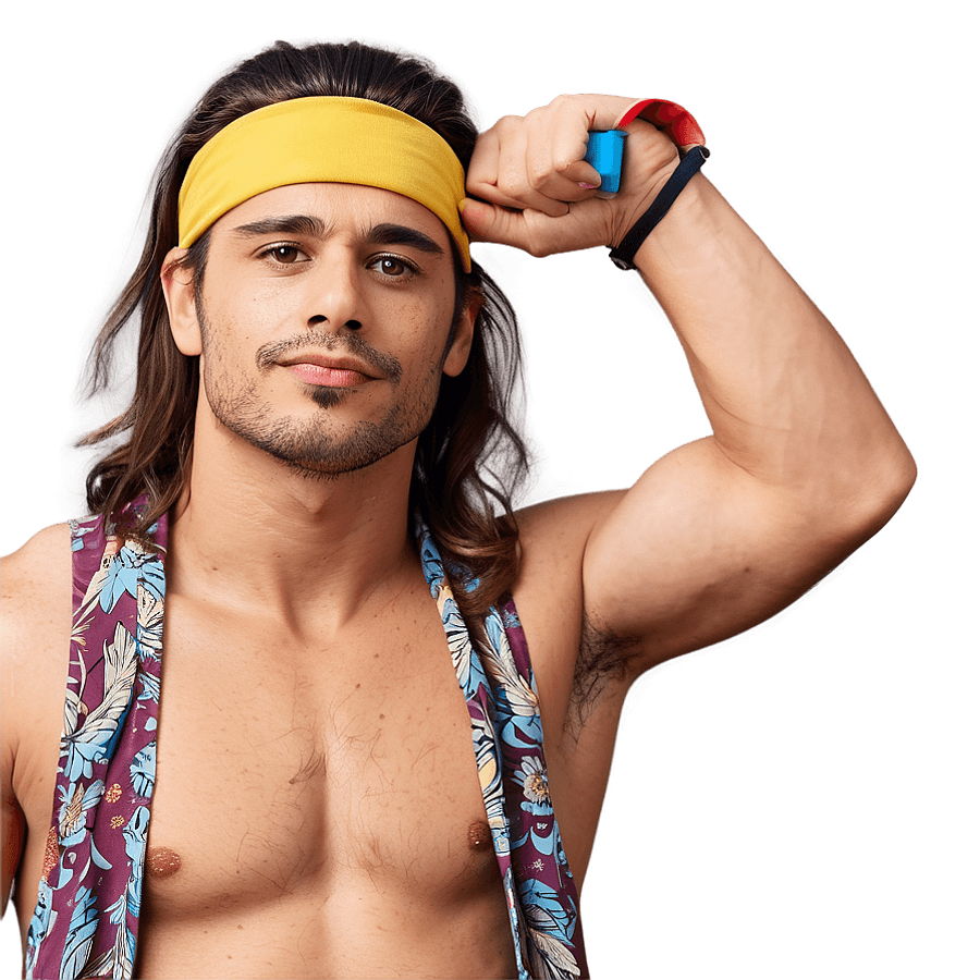 Mullet with Headband Look PNG 24