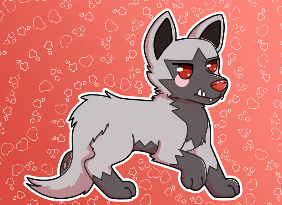 Niedliche Poochyena-Illustration