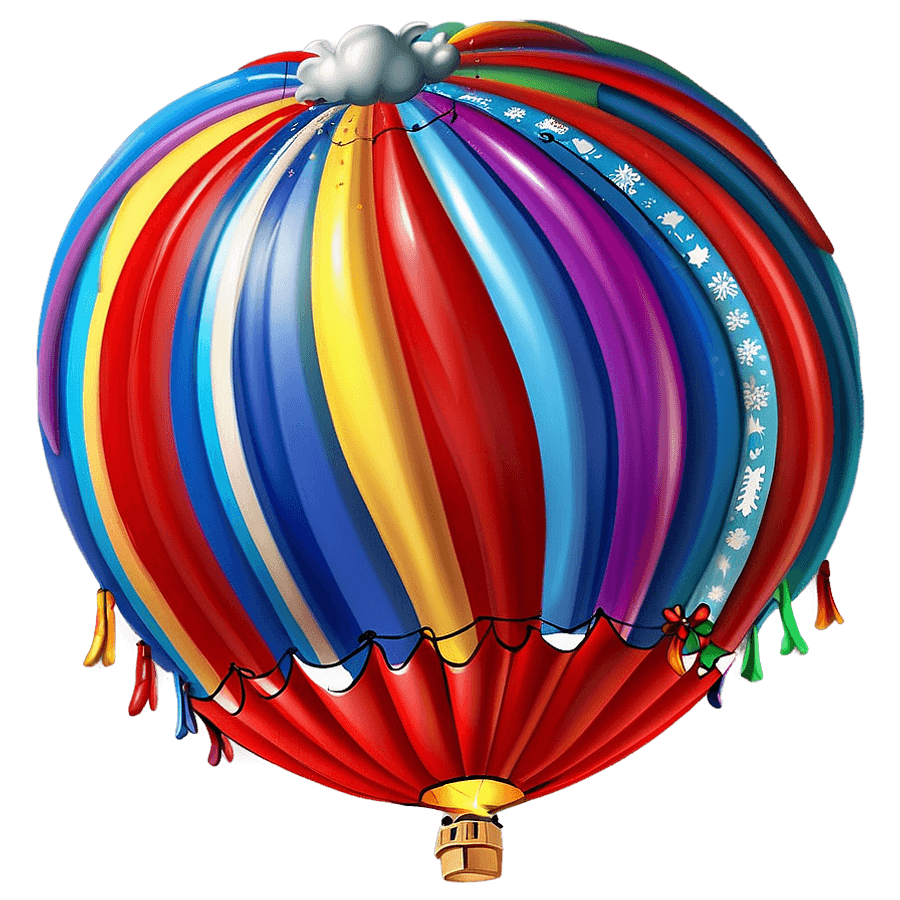Holiday Hot Air Balloon PNG 83