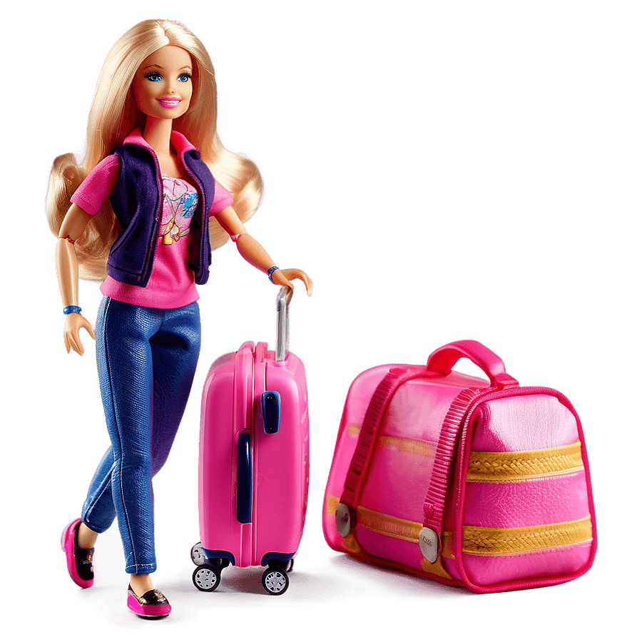 Travel Barbie Doll with Accessories PNG 05232024
