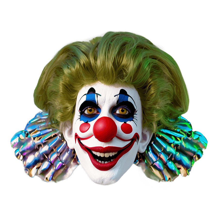 Sparkling Clown Wig PNG 12