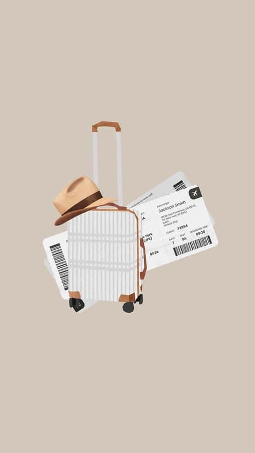 Valigia Pronta per Viaggiare e Carta d'Imbarco