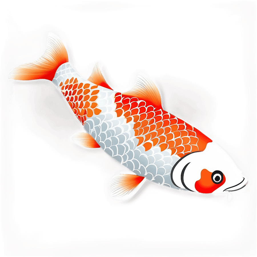 Koi Fish Illustration PNG 05242024