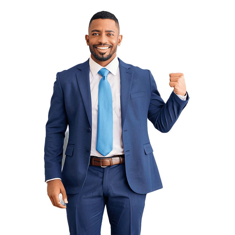 Cheerful Business Man PNG 7
