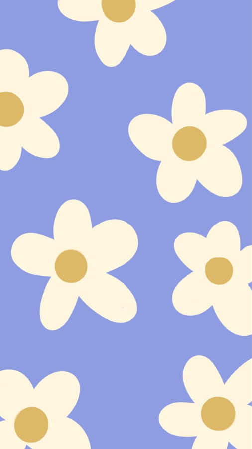 Fundo de Padrão de Flores Preppy