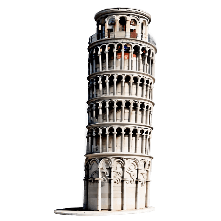Leaning Tower Of Pisa in Spring PNG 06202024