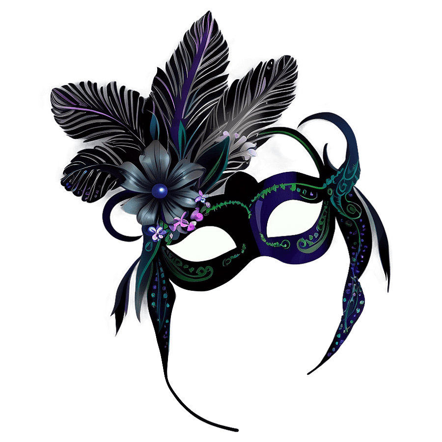 Elegant Masquerade Mask PNG ylc6