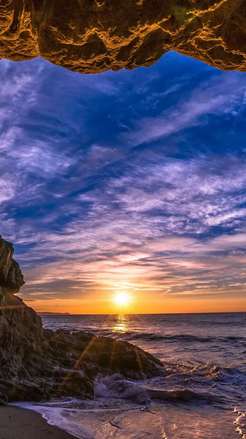 Malibu golden sunset wallpaper