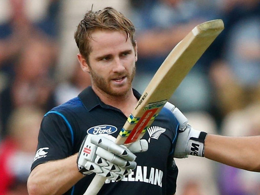 Download Kane Williamson With Cricket Bat Wallpaper 