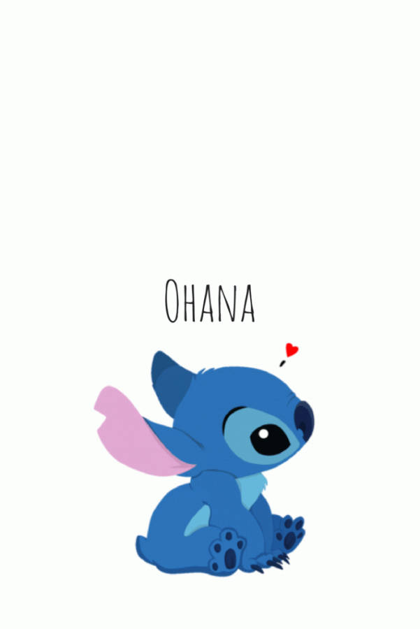 Download Kawaii Stitch Ohana Wallpaper | Wallpapers.com