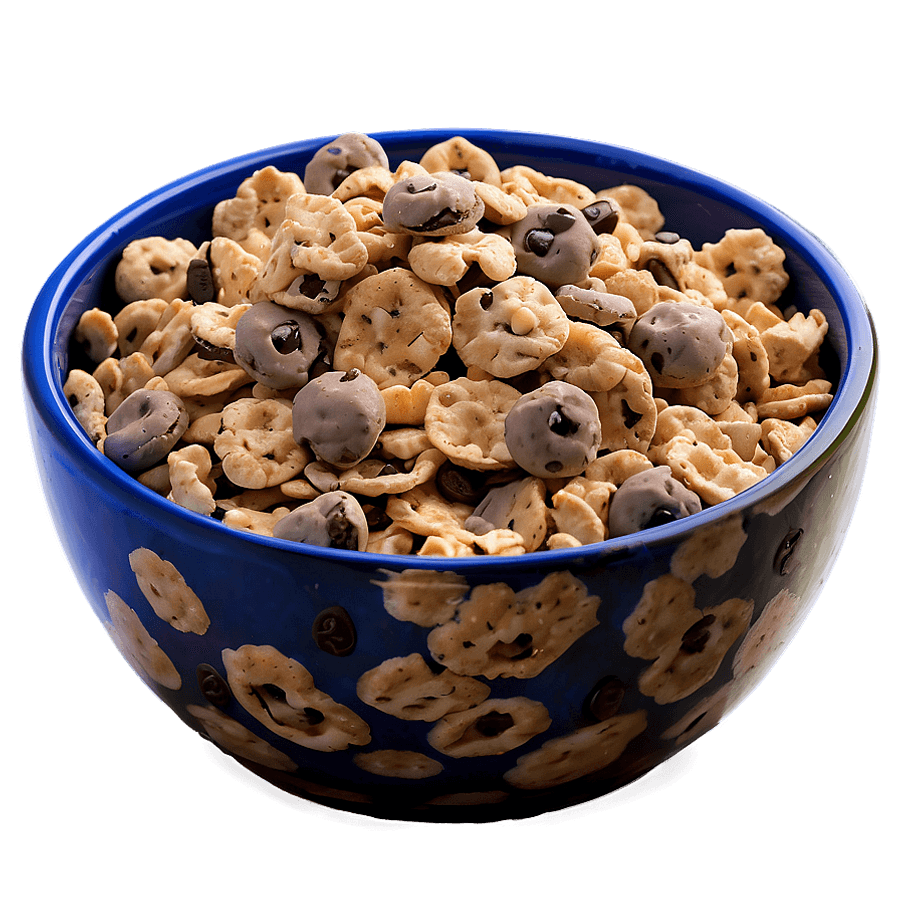 Chocolate Chip Cereal Bowl PNG 05262024