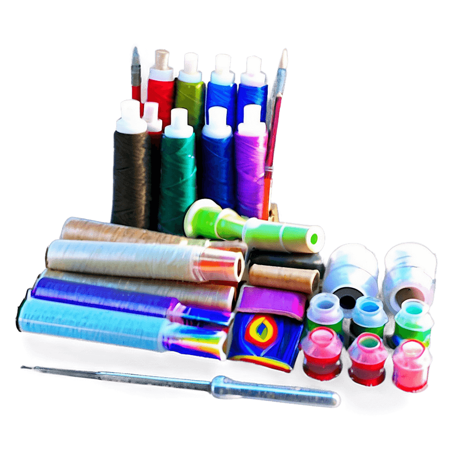 Textile Art Supplies Bundle PNG jga