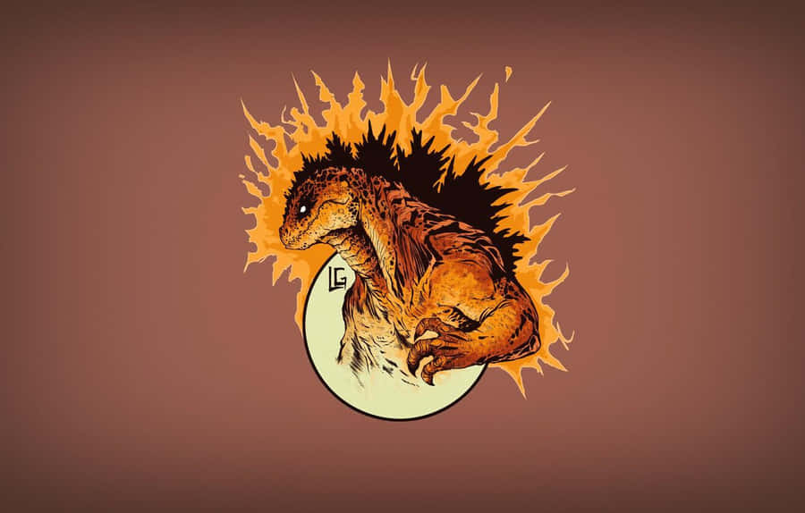 BrinnandeGodzilla fondskärm i 1332 x 850-upplösning
