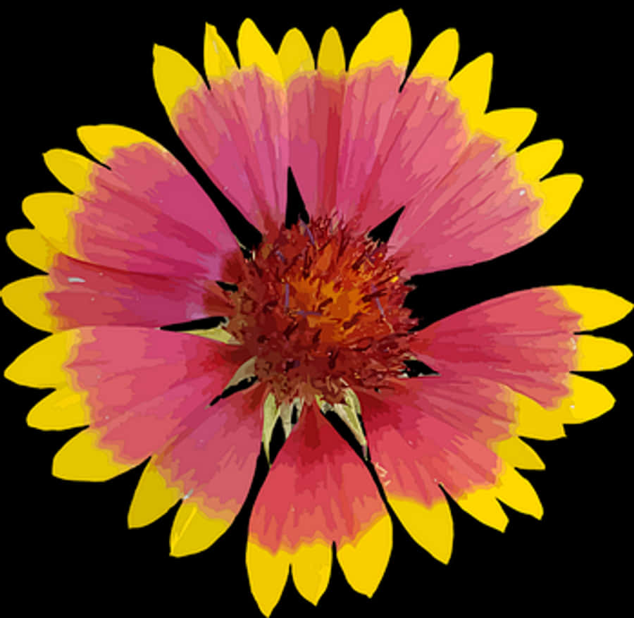 Vibrant Digital Flower Art