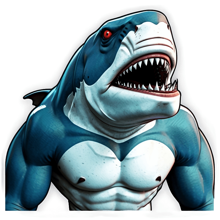 King Shark Comic Style PNG adi
