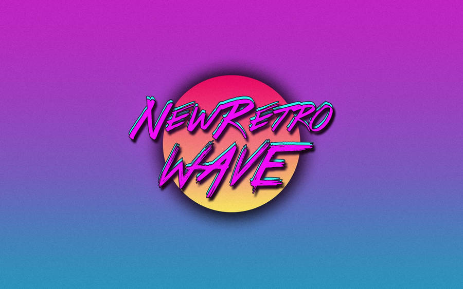 Retro Logo Lilla Æstetisk Tumblr Laptop Tapet