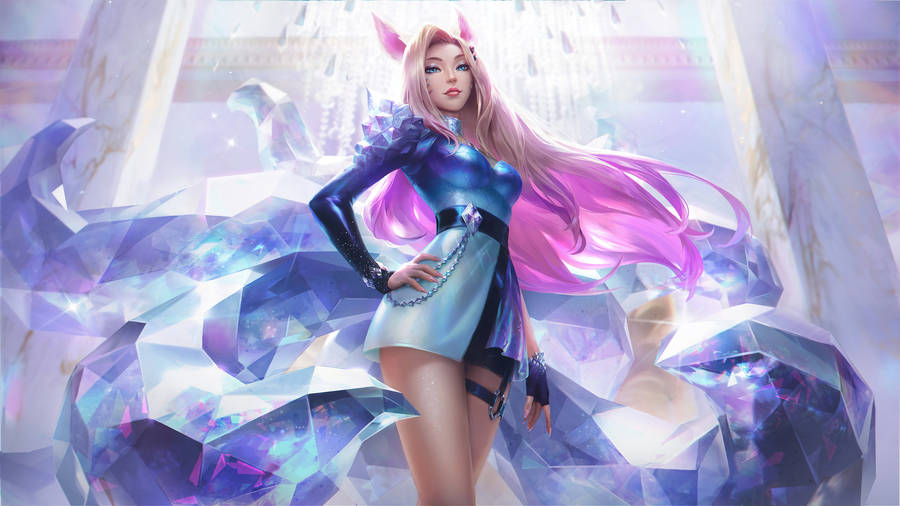 Download Kda Ahri Lol Wallpaper Wallpapers Com