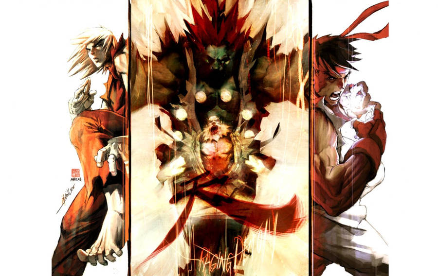 Download Ken Gouken Akuma Ryu Street Fighter Wallpaper Wallpapers Com