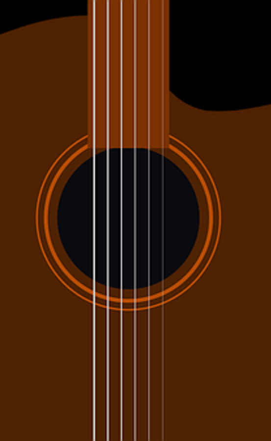 Abstract Guitar Stringsand Soundhole