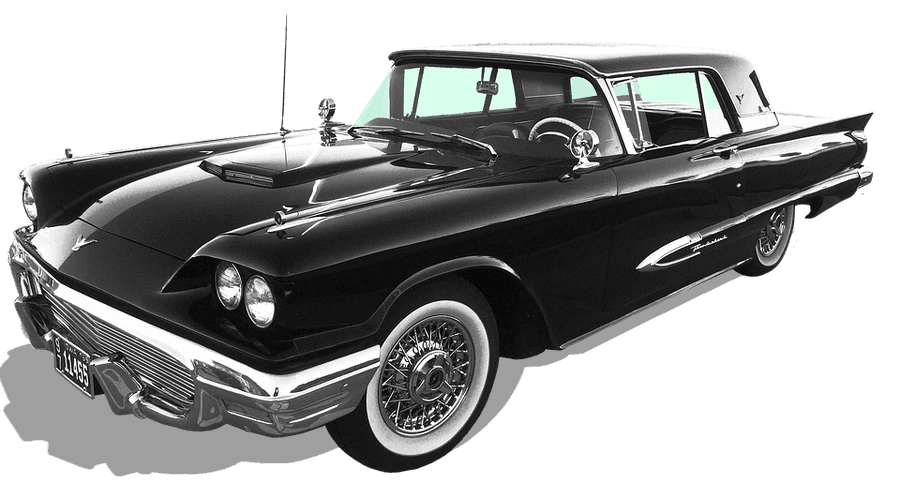 Vintage Black Cadillac Classic Car