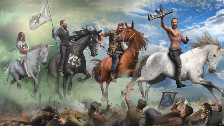 1366x768 Baggrund til Far Cry 5 med frømotiv