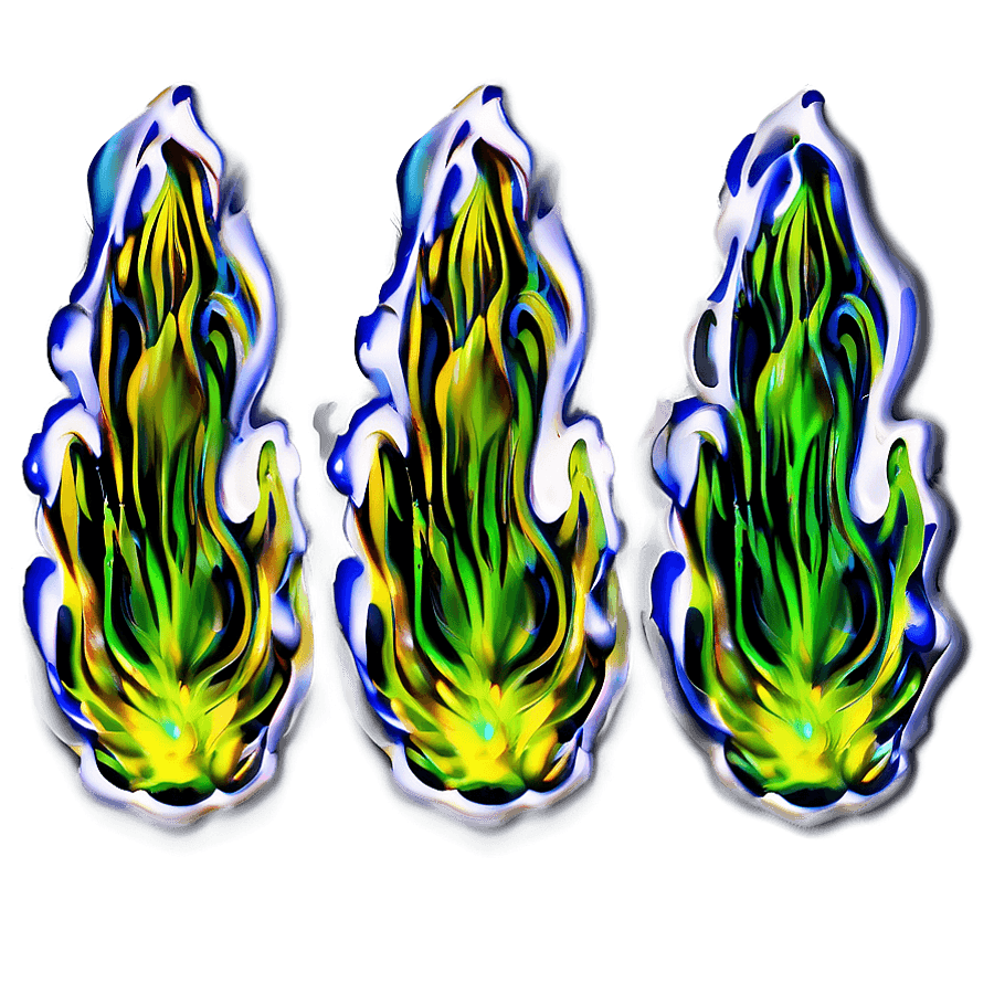Searing Green Flame PNG sla
