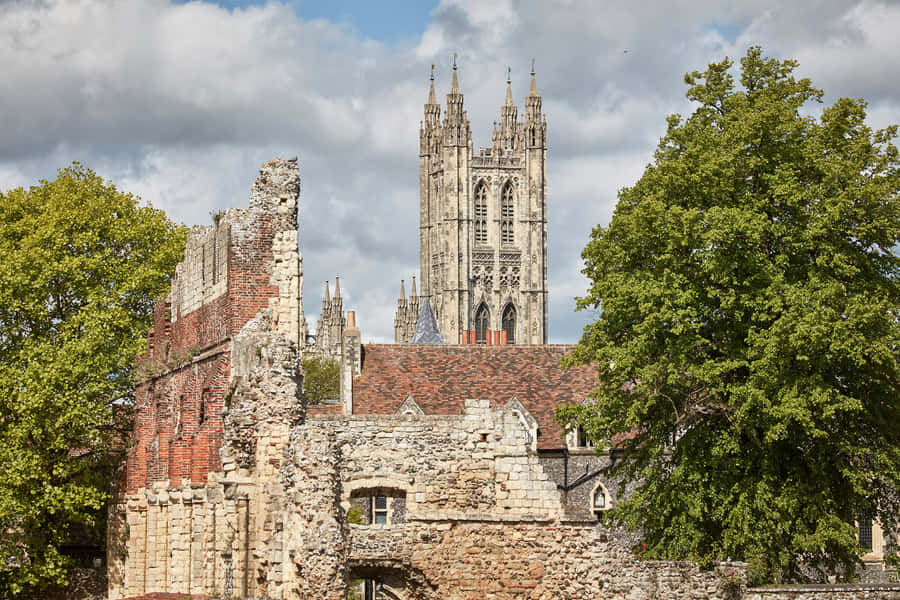 Catedral de Canterbury Atrás das Ruínas