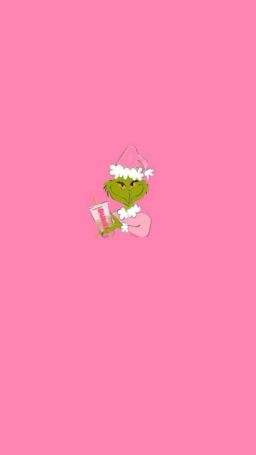 Rosa Hintergrund Grinch Cartoon