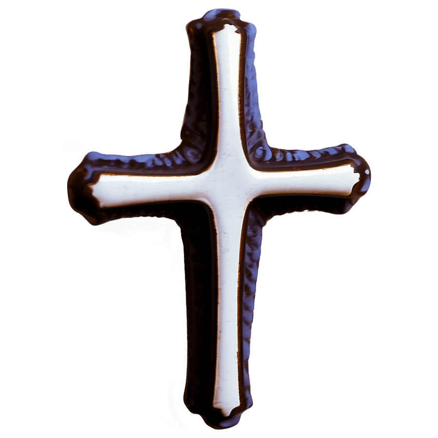 White Cross on Blue Background PNG lbg