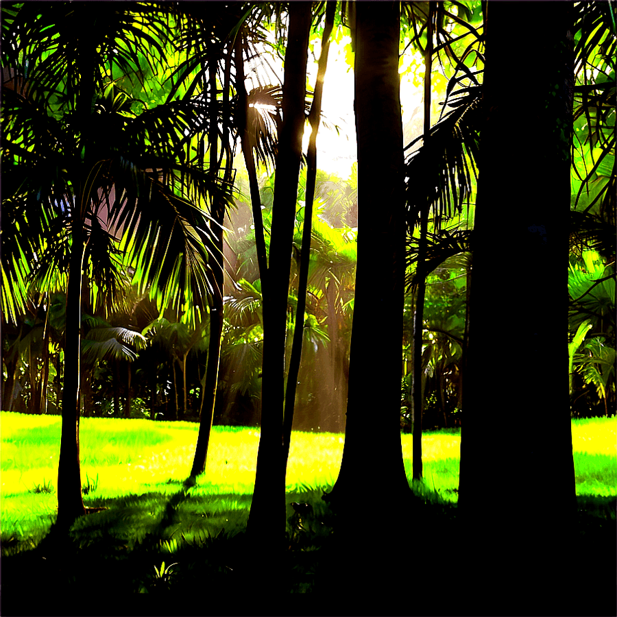 Sunshine Through Trees PNG 86
