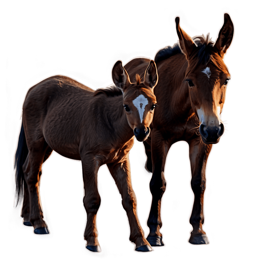 Mule with Foal Bonding PNG cec90
