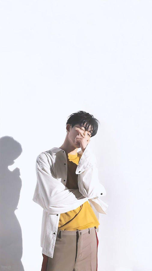 Download Kim Hanbin Iconic Pose Wallpaper | Wallpapers.com