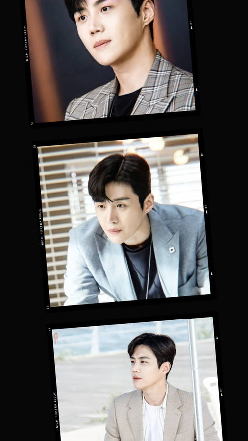 Kim Seon Ho polaroid collage wallpaper